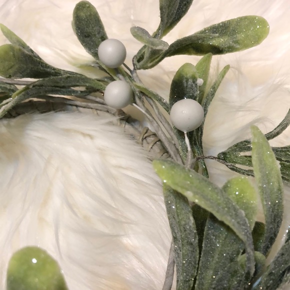 Glitter farmhouse chic candle ring mini wreath - Picture 3 of 4